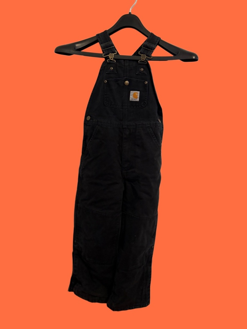 Carhartt Kids Insulated Black Denim Overalls | Children’s Sz 6